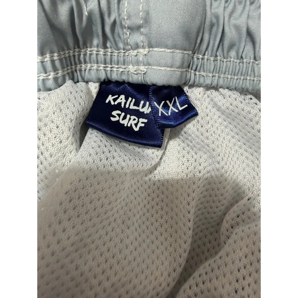 Kailua Surf Mens XXL Swim Trunks Grey Purple Striped Board Shorts Mesh Lined